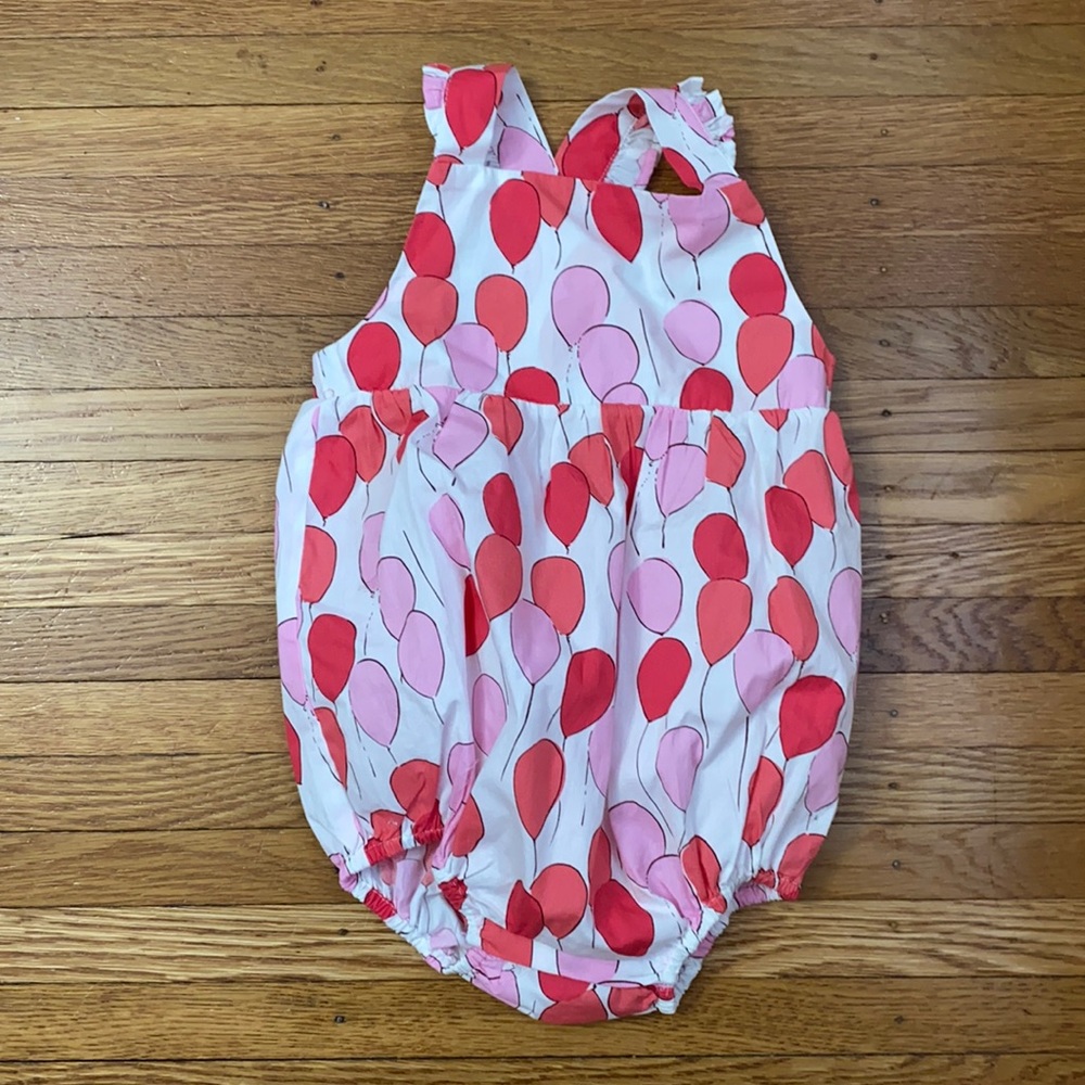 Petit Peony size 6-12 months pink balloon bubble